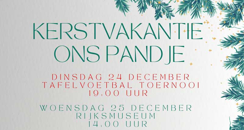 Kerstvakantie vol actie bij Jongerencentrum Ons Pandje